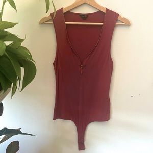 Guess zipper front Bodysuit